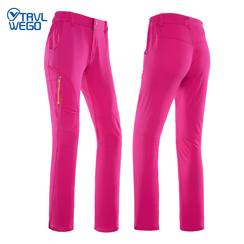 

TRVLWEGO Camping Summer Outdoor Sport Travel Pants Breathable Quick Dry Outing Mountain Climbing Running Hiking Pants Women, Black