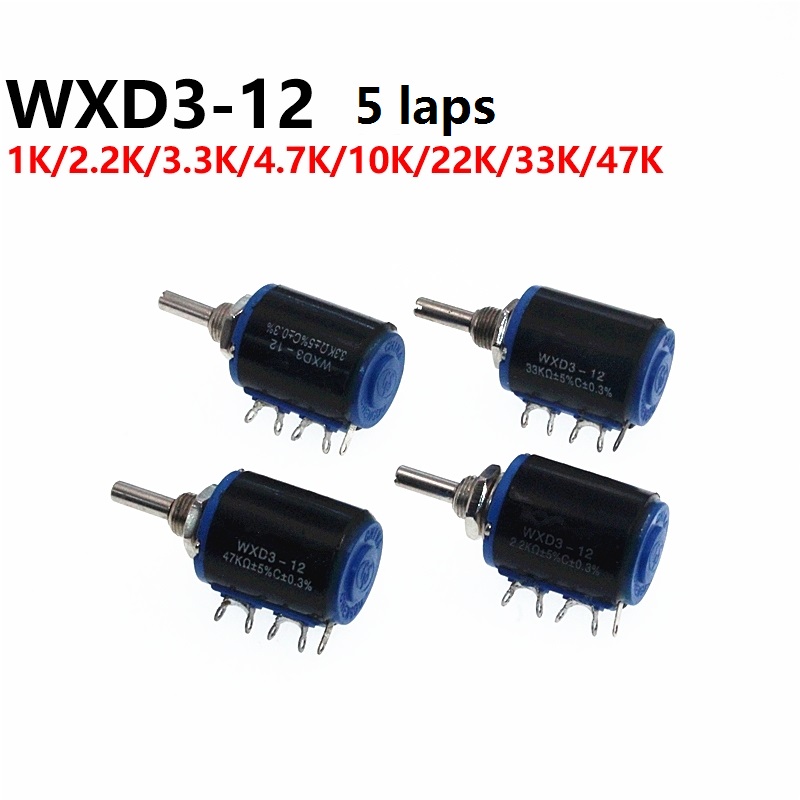 WXD3-12 Wirewound Precision Multiturn Potentiometer 1K 2.2K 3.3K 4.7K 10K 22K 33K 47K-image-532024031