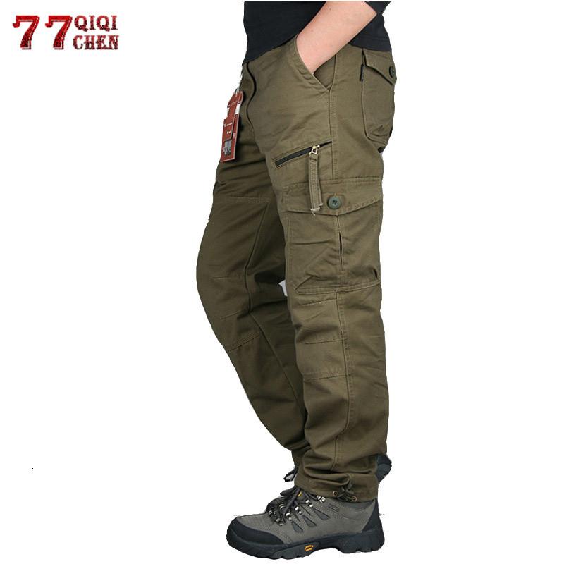NEW Mens Cargo Baggy outdoor Trousers Loose Casual Overalls Work Straight Pants