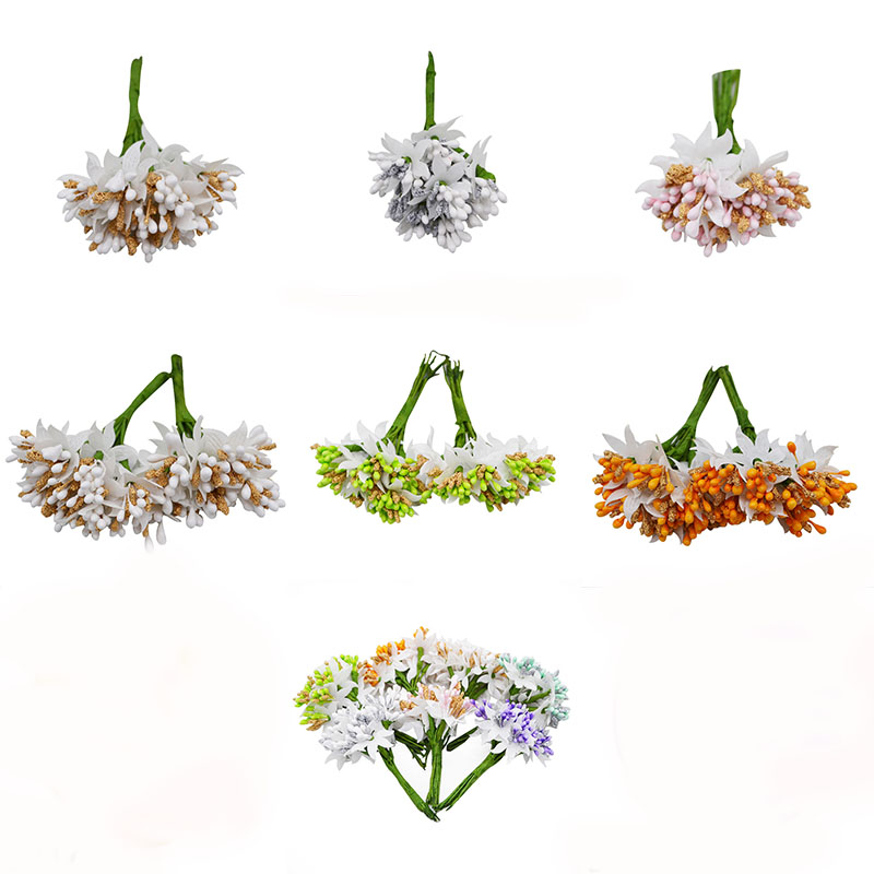 

24/72/144pcs Mulberry Party Artificial Flower Stamen Berries Scrapbooking Craft DIY Wreath Wedding Box Decorations Fake Flowers, Bf01