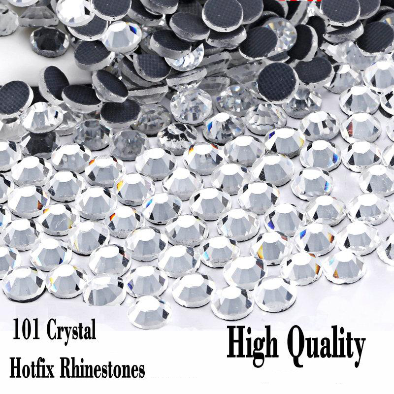

Clear Crystal DMC Hot Fix Rhinestone Flatback Glass Different Sizes Hotfix Rhinestones Iron On For party night Dress