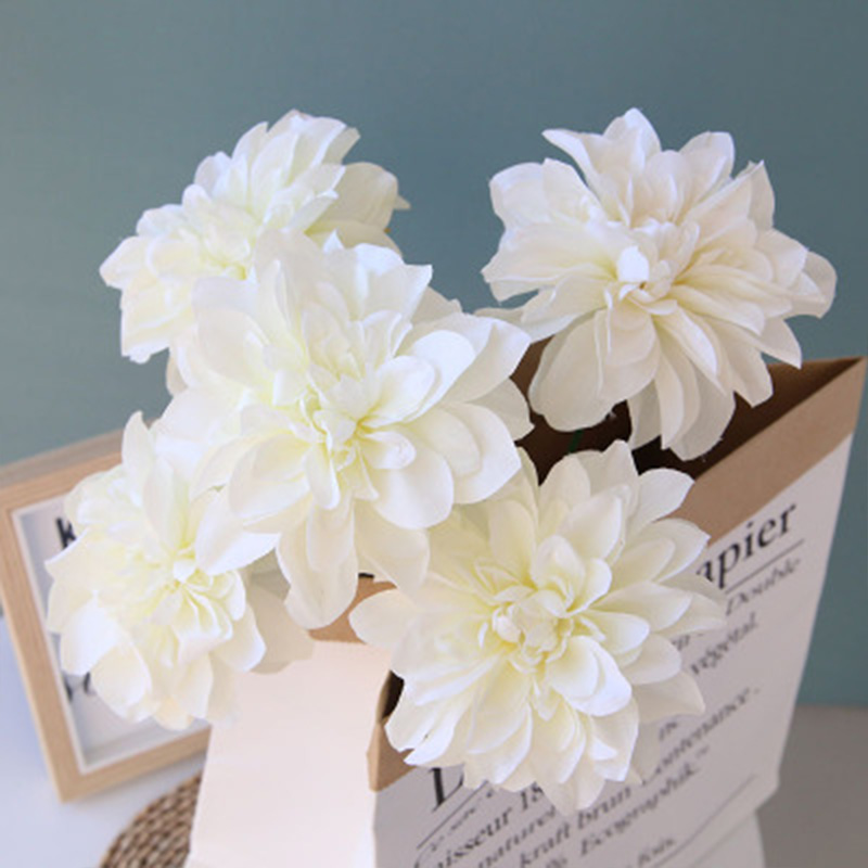 

10Pcs Artificial Flower Bouquet Dahlia Wedding Decoration Home Accessories Decoration Flower Arrangement, Pink