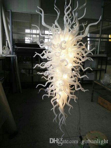 

Modern Art White Glass Chandelier CE UL Certificate Handmade Blown Murano Glass Style Italy Designed Chandelier