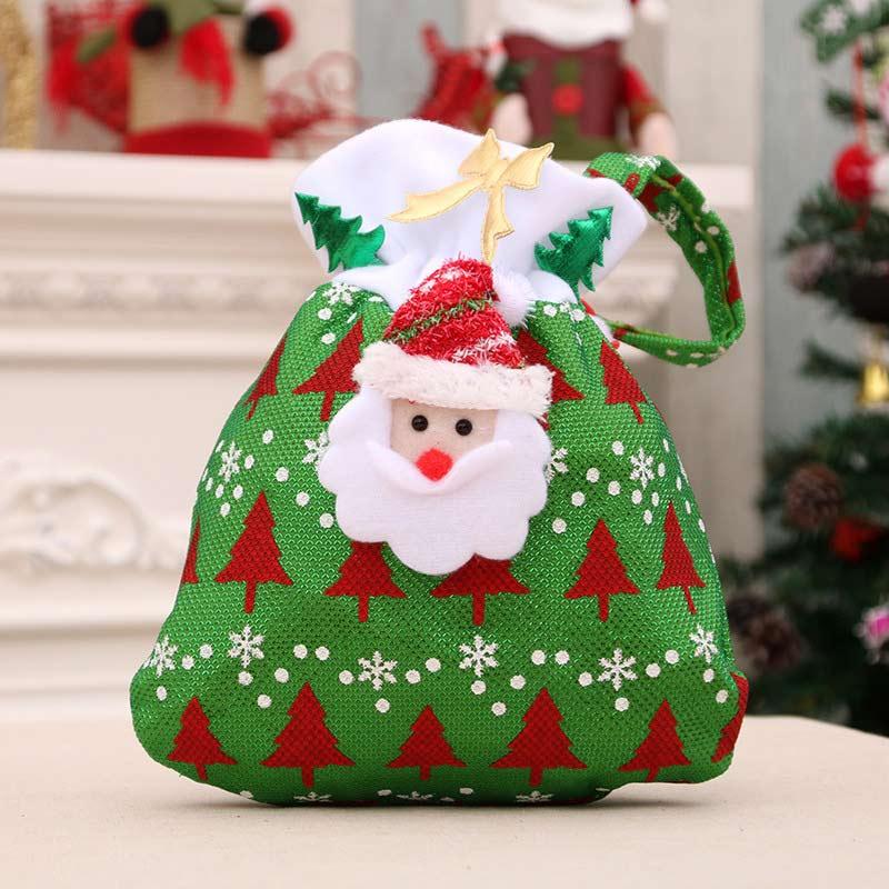 Designer-Père Noël Bonhomme de neige Cerf Bas de Noël Ornements d'arbre de Noël Décorations Festival de Noël Porte-cadeaux Sacs 2017