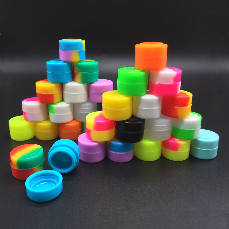 

2 Ml Silicone Non-stick Container Dab Jar For Concentrate Wax Oil Silicone Container 100 Pcs/lot