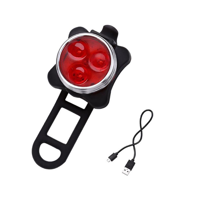 

Bike Lights Cycling Bicycle 3 LED Head Front With USB Rechargeable Tail Clip Light Lamp Outdoor Accessories 4 Modes