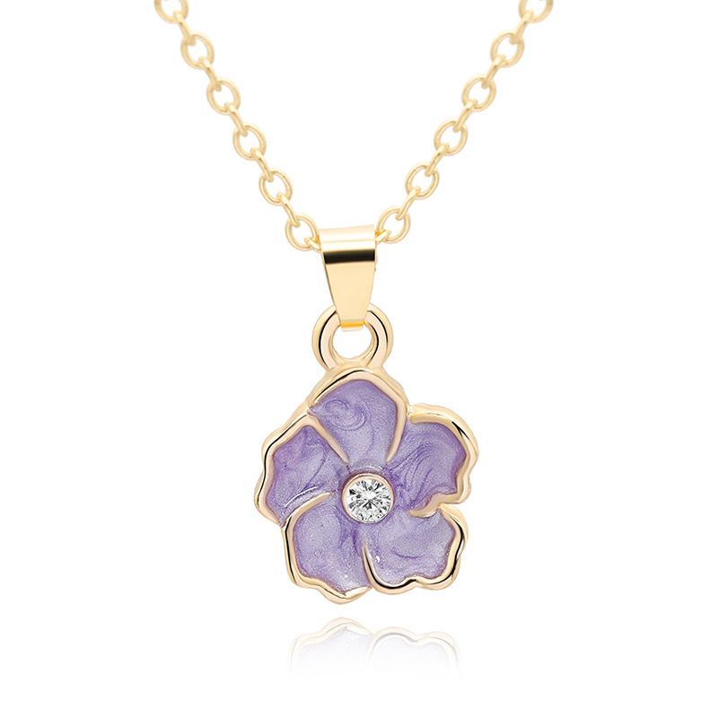 

30pc color Sun flower Plant Lotus pendant charm chain Necklace Tiny Buddha Lotos petal For Lady Lucky woman mother men's family gifts jewelry