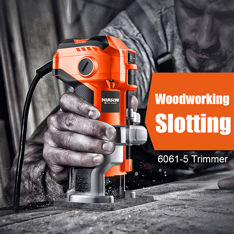 

Electric Trimmer Woodworking Wood Milling Electric Hand Trimmer Wood Laminator Edge Joiners Set 1000W 35000r/min