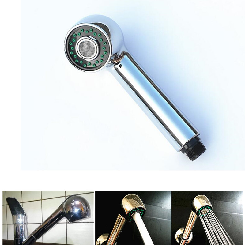 

2 in1 Bathroom Shower Head Kitchen Sink Single Pull-out Nozzle Mixer Tap Chrome Automatic Change Spray Water Taps Faucet
