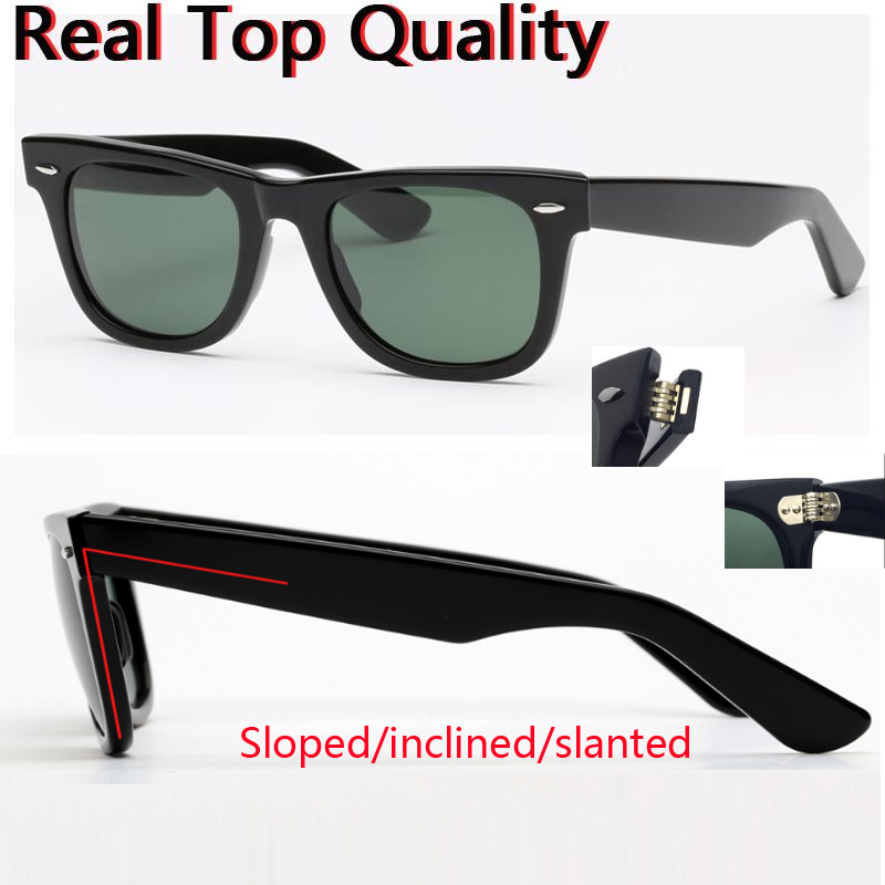 

2140 sunglasses traveler 50mm real glass lens plank frame sun glasses for men women flash mirror 54mm oversized sun glasses sol gafas UV400