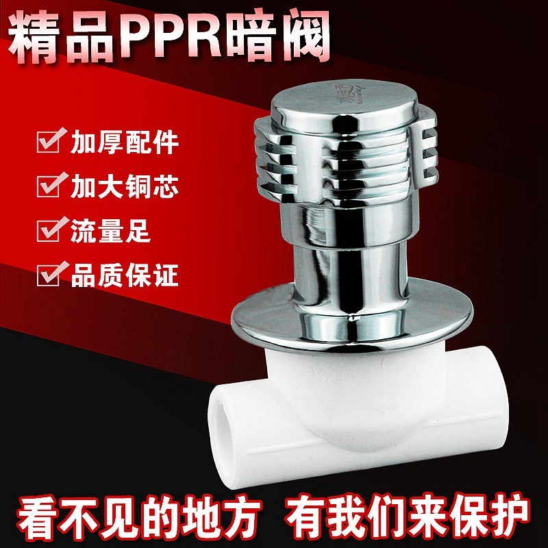 

Quickly open the dark valve ppr pipe fittings 4 points 6 points ceramic valve tap switch