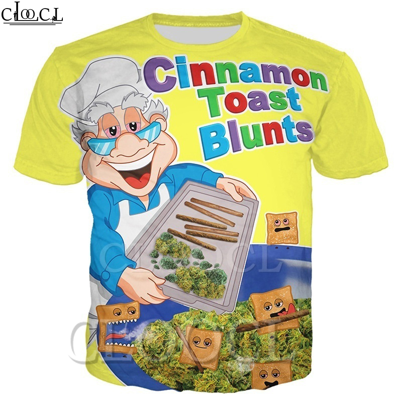 

Fashion Cinnamon Toast Blunts Men's Women's Harajuku T Shirt 3D Print Short Sleeve Casual Couples Tops, T shirt 1