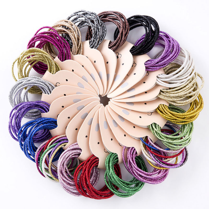 

Hot Sale Solid Elastic Hair Rubber Bands Mini Rope Ponytail Holder for Kids Girl Hair Accessories, Mixed color