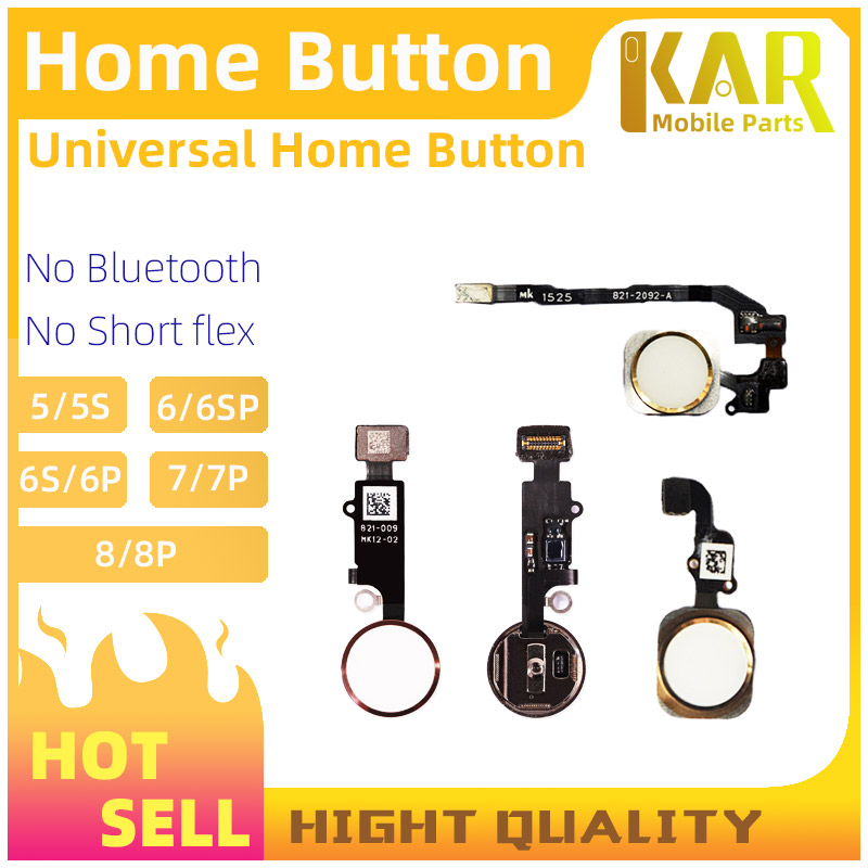 

10pcs YF Version Universal Home Button For Apple iPhone 7 8 Plus Return Home All Function Flex Cable Replacement