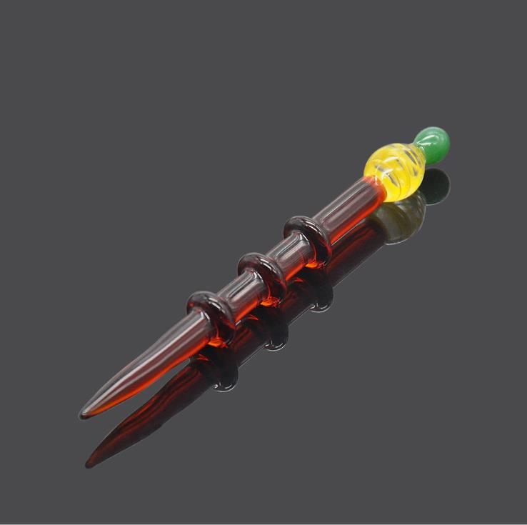 

2019 new Glass pipe cigarette holder metal pipe color smoke spoon