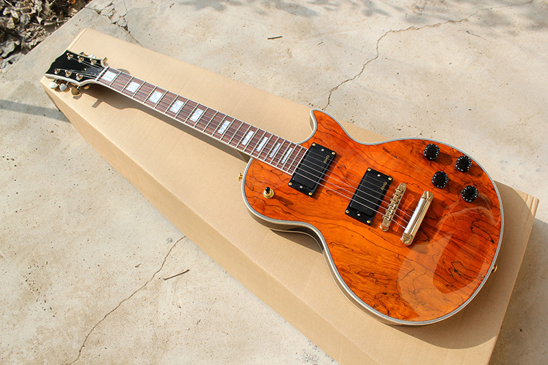 

Factory Custom Rosewood Fingerboard Electric Guitar with Golden hardware,Fixed bridge,White Pearl Inlay,can be customized