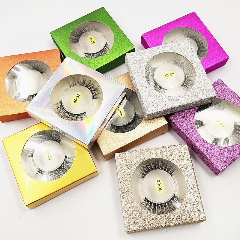 3D Faux Cils De Vison Faux Cils Naturels Épais Multicouche Maquillage Outils De Beauté avec Boîte D'emballage De Cils