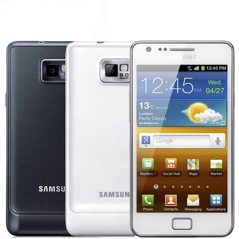 

i9100 Original Samsung Galaxy SII S2 Dual Core 16GB ROM 4.3'' Android 2.3 8.0MP Camera Refurbished Phone, Black