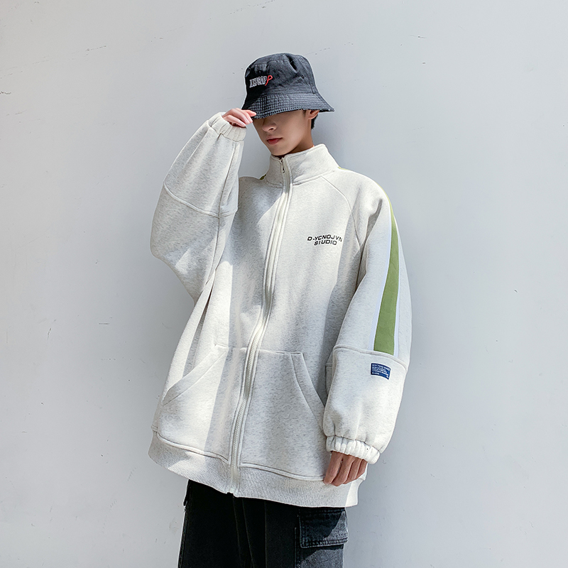 

2019 New Japanese Cotton Simple Winter Baseball Uniform Trend Lazy Wind Men's Loose Version Casual Couple Jacket, Black