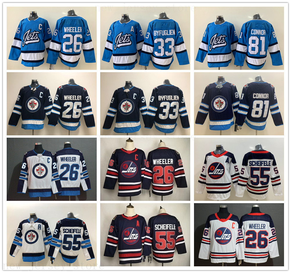 

Winnipeg Jets Hockey Jersey 26 Blake Wheeler 33 Dustin Byfuglien 55 Mark Scheifele 81 Kyle Connor Jerseys New Heritage Classic Ice Hockey, Same as picture