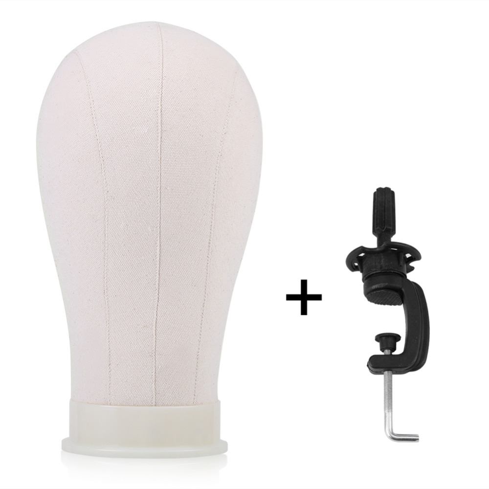 

new 3 sizes canvas wig display head and table clamp stand wig model making mannequin training head displays manikin models
