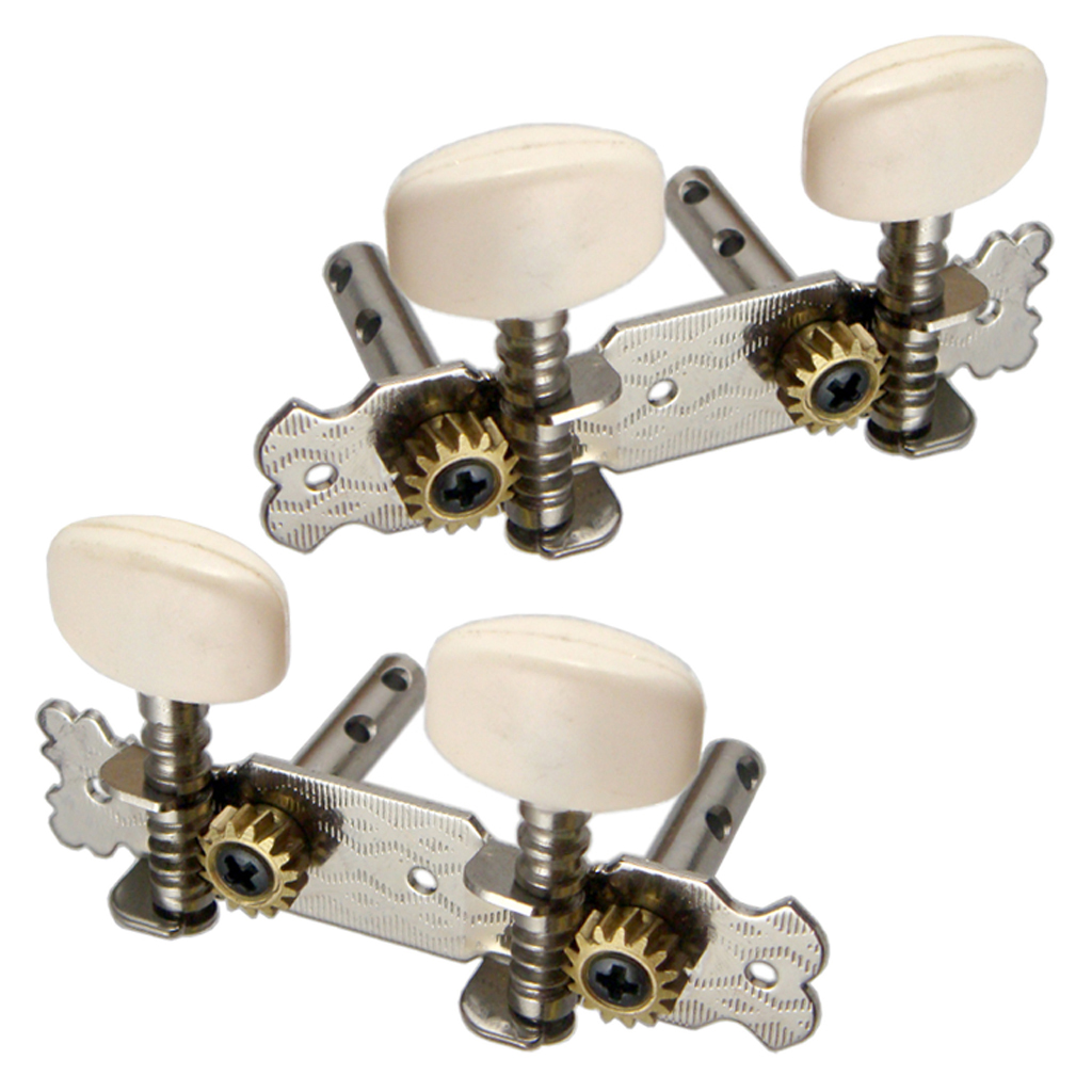 

Set of 2 Ukulele String Tuning Pegs Machine Heads Tuner 2R2L for Ukulele Classical Guitar