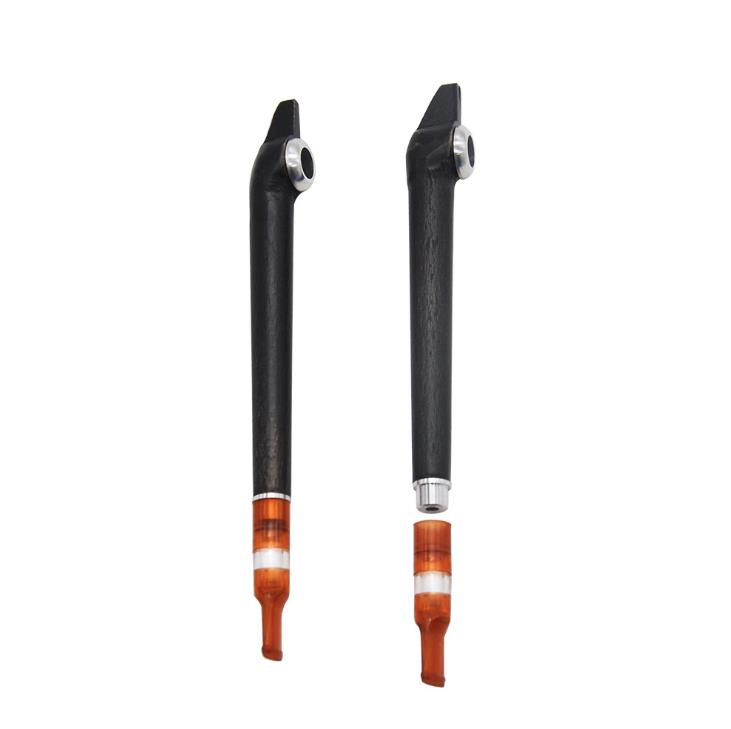 

Handmade Removable Wood Pipe Black Sandalwood Pipe Solid Wood