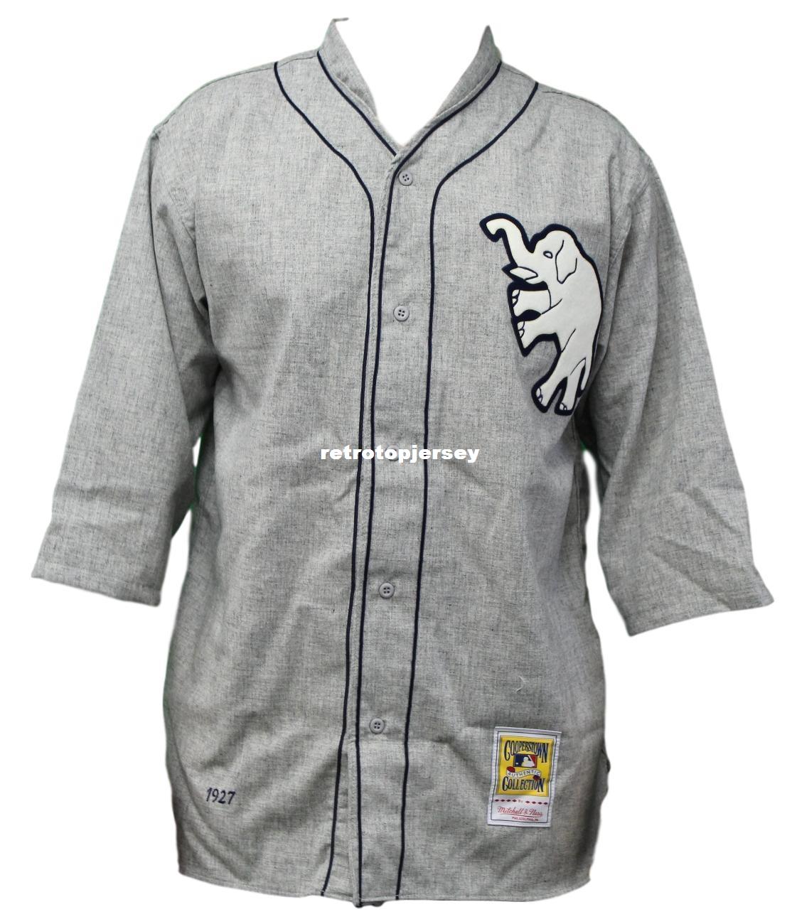 

Philadelphia Athletics Mitchell & Ness Retro 1927 Wool Home Grey Jersey, Black;blue