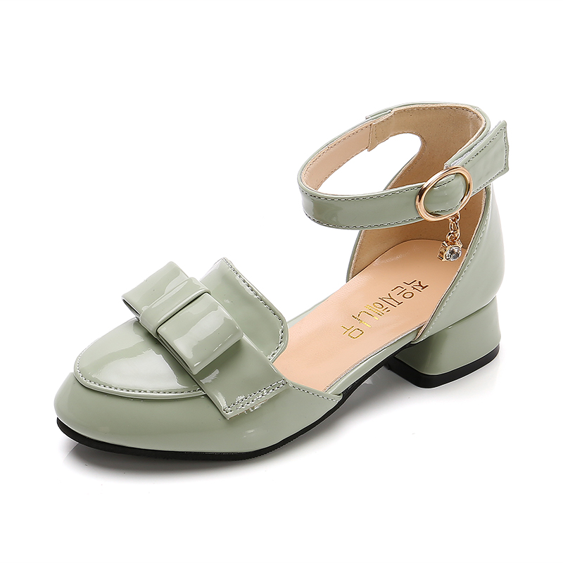 

Summer Children Girls Leather Shoes Kids Fashion Princess Sandals with Heel Covered-toes Casual Student Dance Shoes SC204, Sc204pink