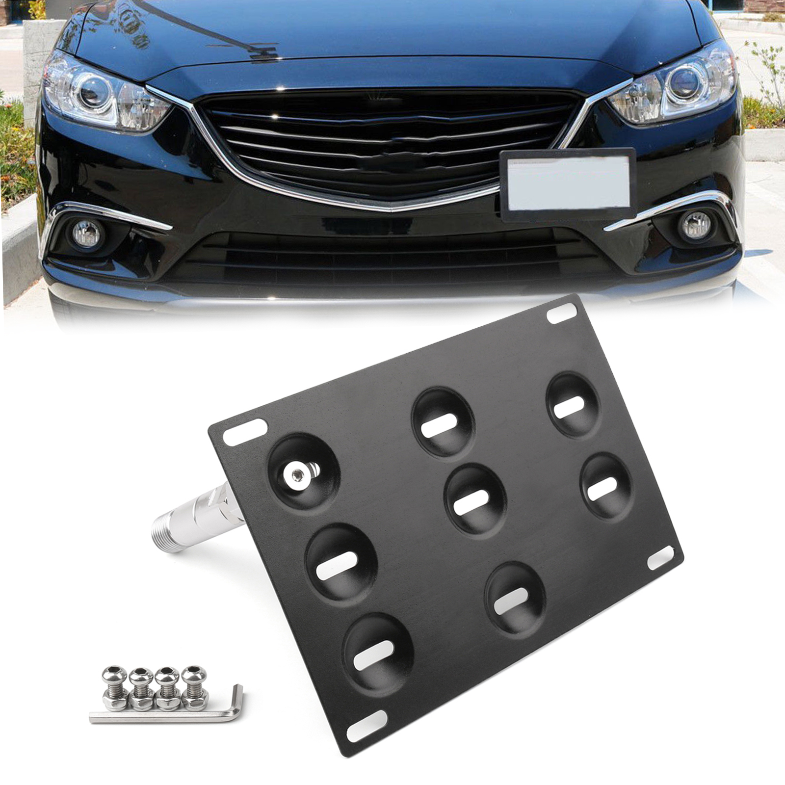 

Areyourshop Frames Bumper Tow Hook License Plate Mount Bracket Holder For Mazda 3 6 CX5 MX5 Car Parts 4.9