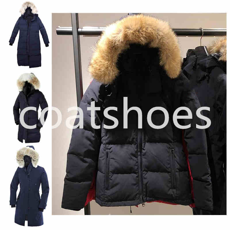 

Winter down jacket women' casual Fashion coats top quality good zipper windproof outdoor thick real wolf fur pocket wide slim coat, Photo colour
