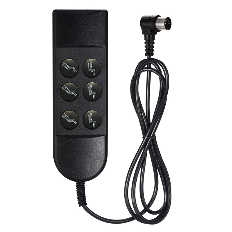 

Furniture Hardware Six Button 5 Pins 6 Inner Wires Connection Remote Handset Controller Hand Control for Lift Chairs Power Recliners Operate