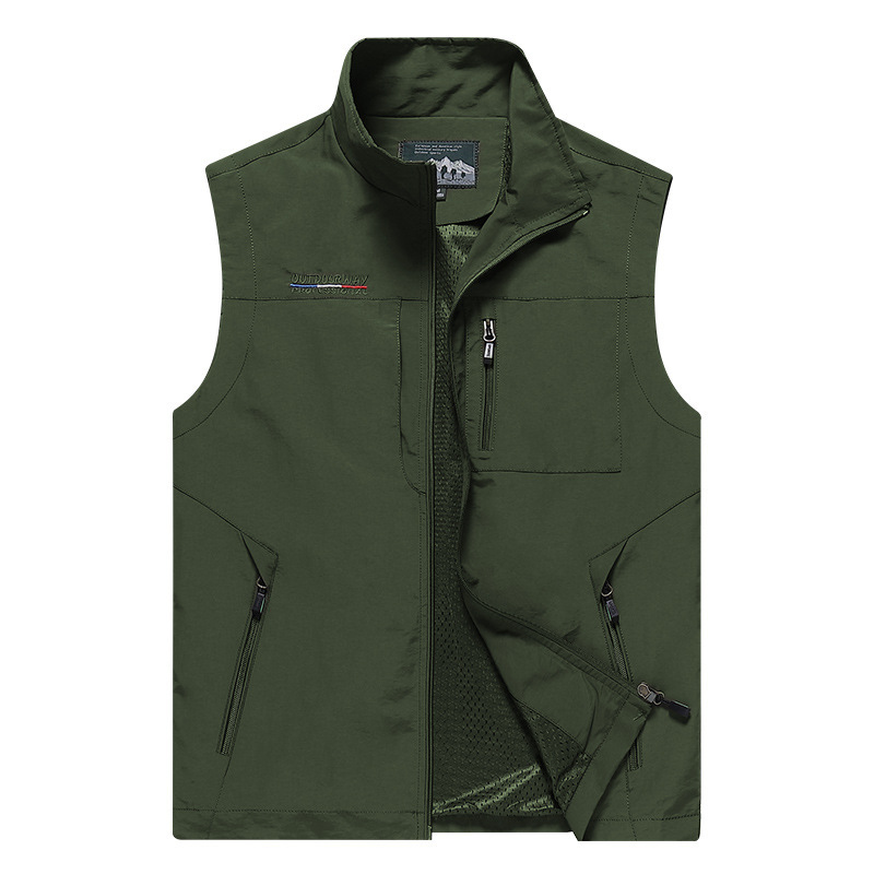 

Mens Vests New Arrival Summer Men's Sleeveless Vest Coat Spring Autumn Casual Travels Vest Outdoors Thin Waistcoat Male 6XL, Black