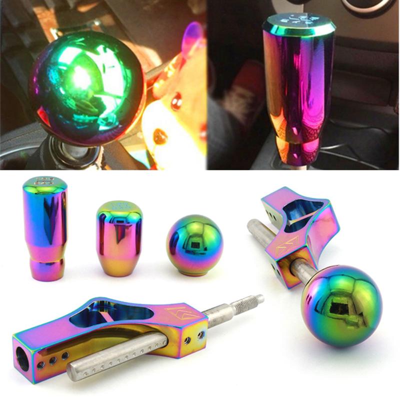 

Universal Car Gear Shift Knob Head Aluminum Gear Shifter Lever Extension Neo Chrome Shift Extender