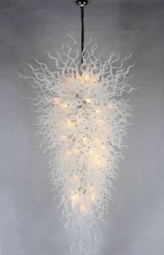 

Customized Color and Size Large Chandelier Pendant Light 100% Mouth Blown Borosilicate Hand Blown Murano Glass Hanging LED Chandelier