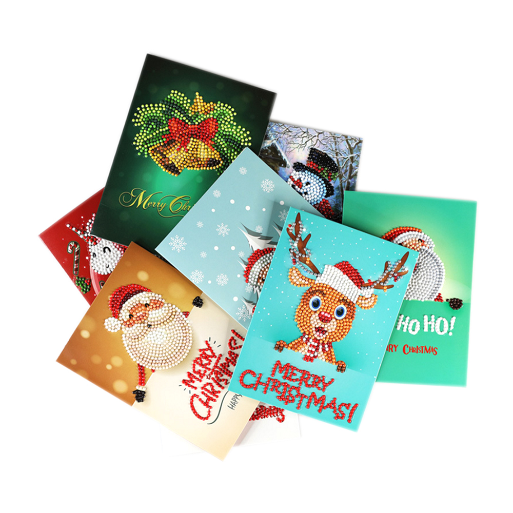 

Creative Cards Christmas Day Gift Postcard with Envelope DIY Diamond Painting Handmade Card Greeting Cards Christmas Supplies