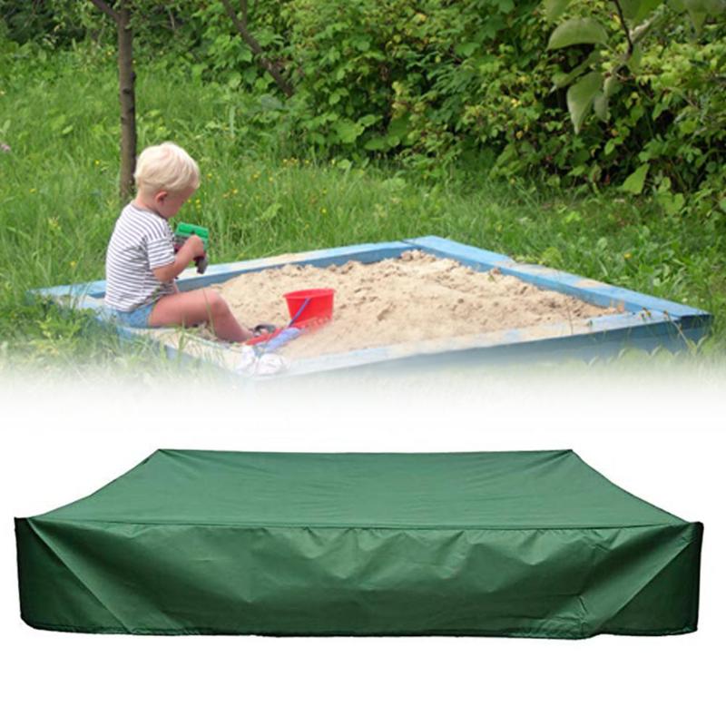 

Green Waterproof Sandbox Cover For Outdoor Sun Shade Sandpit Children Kids Bunkers Toy Box Dust All Purpose Toys Protector
