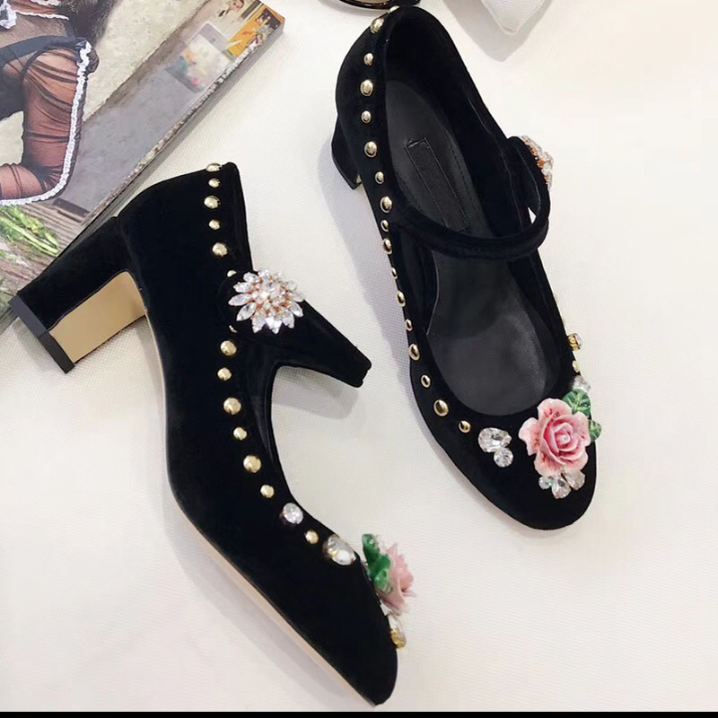 

Hot Sale- hot selling women's thick heel sandals shoes office lady casual thick bottom sandals short heels girls fashion black shoes