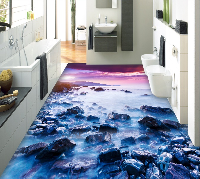 

[Self-Adhesive] 3D Under The Setting Sun 543413 Floor Wallpaper Mural Wall Print Decal Wall Murals, Yellow