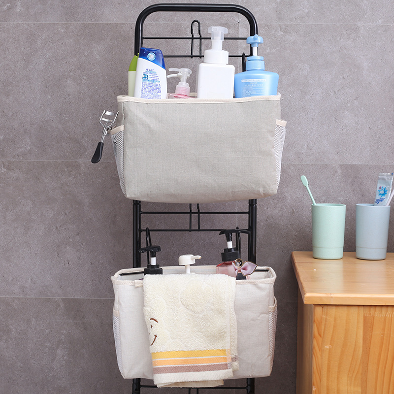 

Canvas Wall Hanging Storage Bags Foldable Door Pouch Bedroom Home Storage Holder Hanging Organizer, White