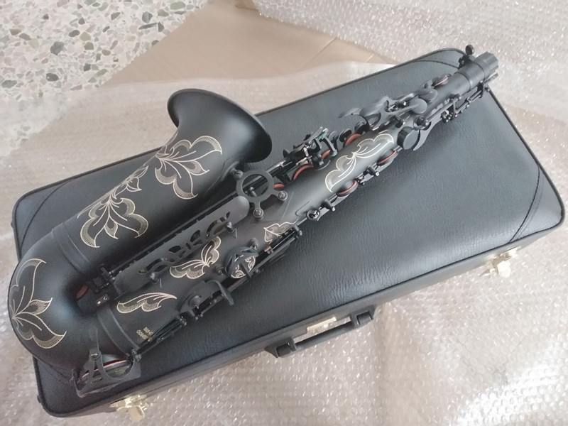 Alto music promotio Best Quality France Lehmann musical instrument saxophone E flat alto saxophone Black Nickel Gold black sax pearl Perform-image-549496039