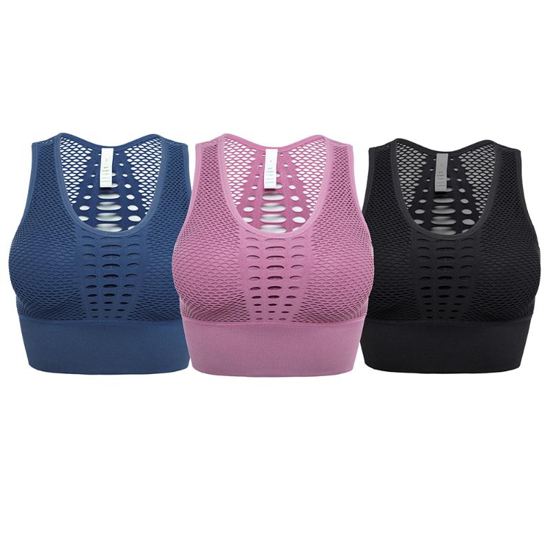 

Racerback Sports Bras for Women Padded Seamless High Impact Support for Gym Workout Fitness Wirefree Removable Cups Sport Bra, Black