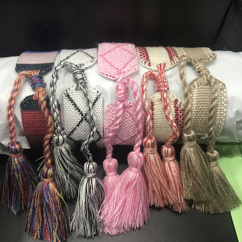 

Wholesal vintage jewelry women love bracelets mbroidery bracelet ladies multicolor letter rope charm bracelets ladies jewelry women with box