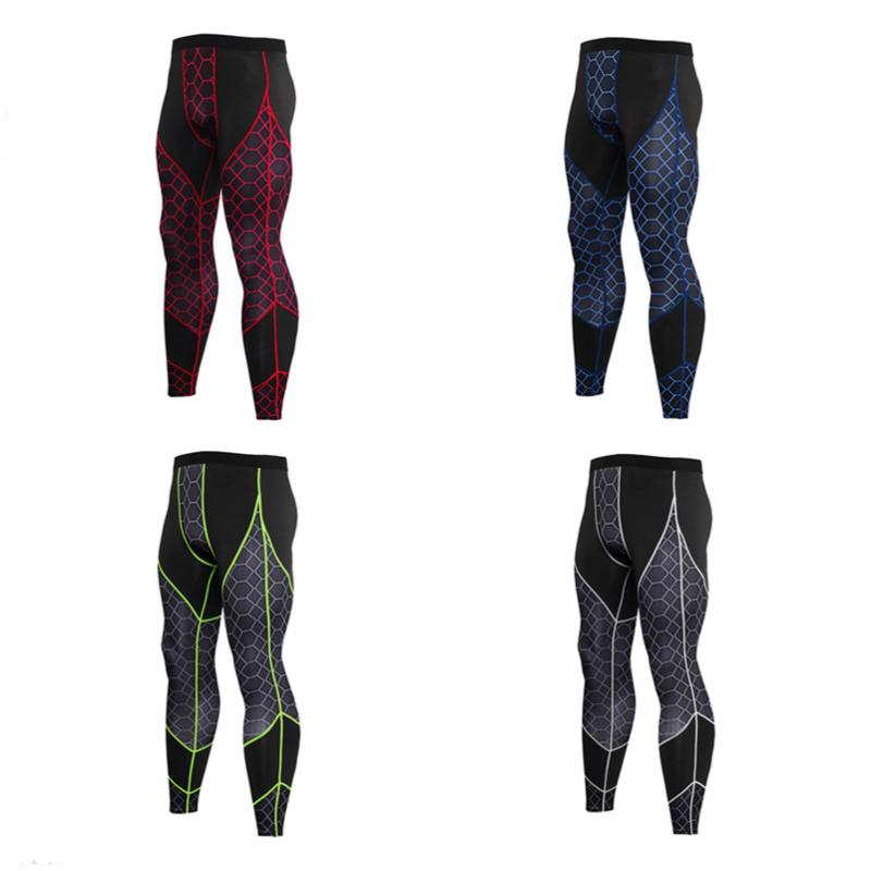 

Men Compression Leggings Gym Fitness Pants Running Sport Tights Jogging Trousers Male Crossfit Training Yoga Sportswear Bottoms, Blue