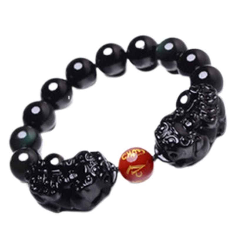 

Beaded, Strands Feng Shui Black Natural Stone Pixiu Bracelets Attract Wealth And Men Jewelry Luck & For Women Good Charms T1O2