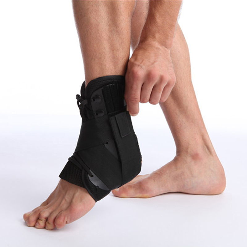 

Sport Ankle Support Football Sport Safety Fitness Equipment Weighting Legs Adjustable Ankle Straps Foot Bandages Protector, Black