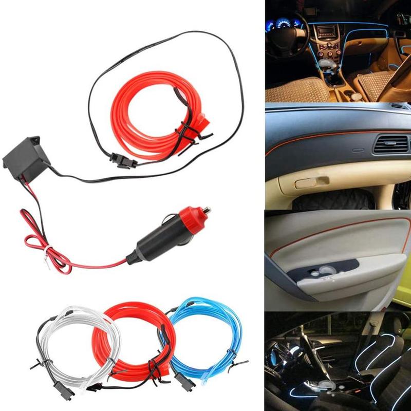 

5m Car Interior Atmosphere Light Strip Flexible Waterproof Auto Interior Led Strip Car Dashboard Panels Decoration Light