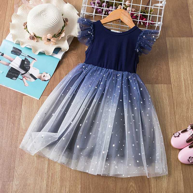 

Sequined Lace Summer Dress Girls Clothes Chidlren Wedding Evening Clothing Kids Princess Birthday Dresses for Girl Size 3-8Y, Dress 6