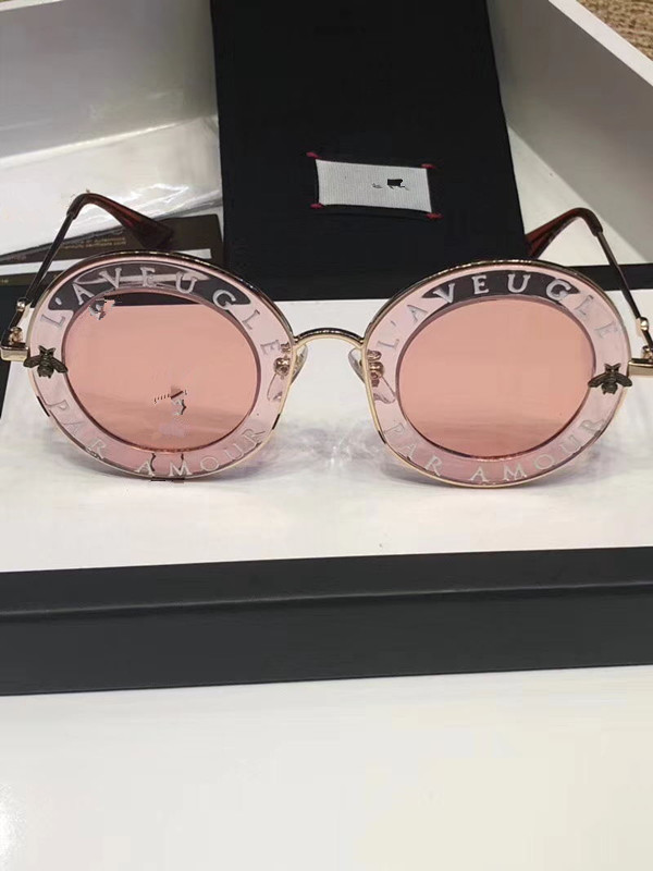 

Luxury 0113 Designer Sunglasses For Women Fashion Round Summer Style Black Gold Frame eyewear Top Quality UV Protection Lens Come With Case