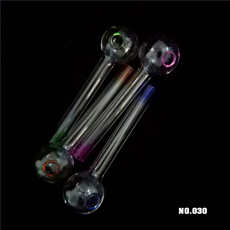 

Best Handcraft Pyrex Glass Oil Burner Pipe Mini Smoking Hand Pipes Thick Glass Pipe Oil Colorful Pipe for dab oil rig glass bong zs